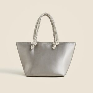 JCrew Satin Tote with Crystal Handles